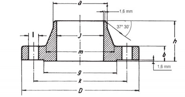 Flange da saldare di testa classe 150-ANSI B 16.5 FLANGE