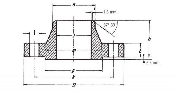 Flange da saldare di testa classe 1500-ANSI B 16.5 FLANGE